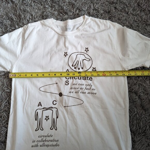 All caps studio x circulate white t-shirt - Picture 5 of 5